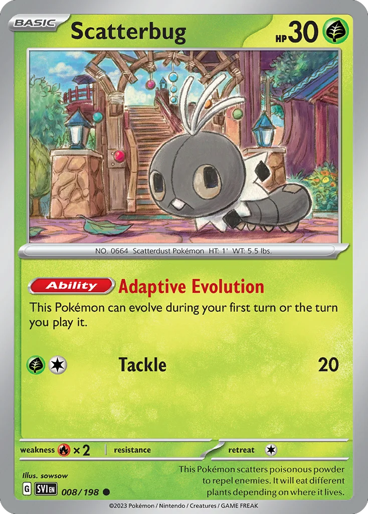 Scatterbug Pokemon card