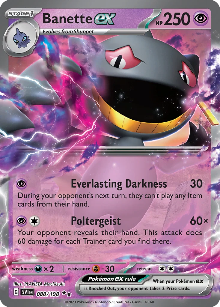 Banette ex Pokemon card