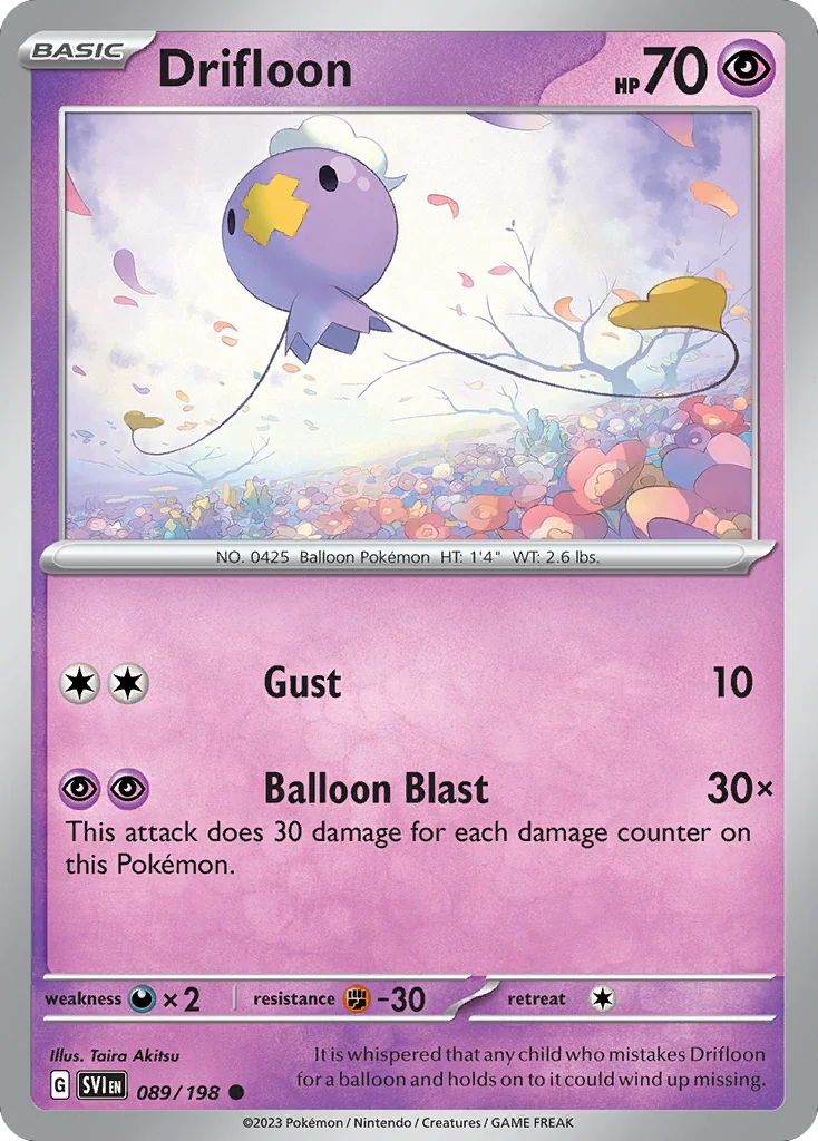 Drifloon Pokemon card