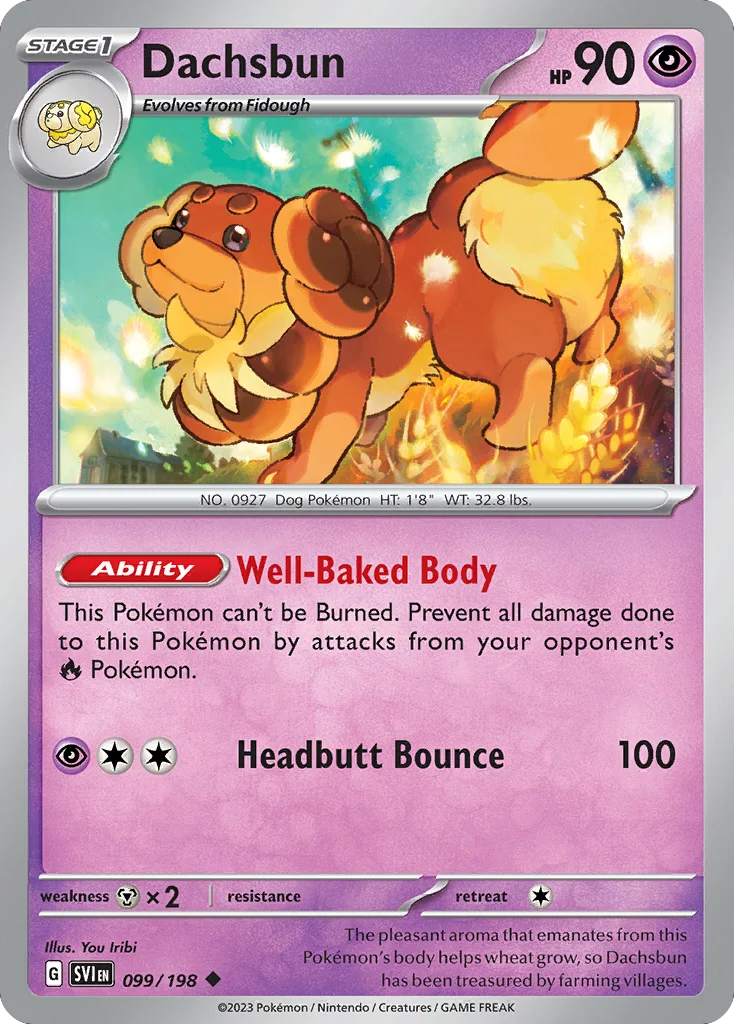 Dachsbun Pokemon card