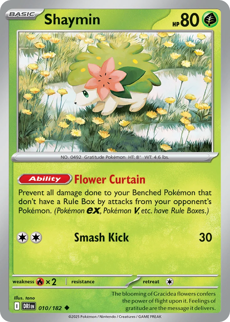 Shaymin Pokemon card