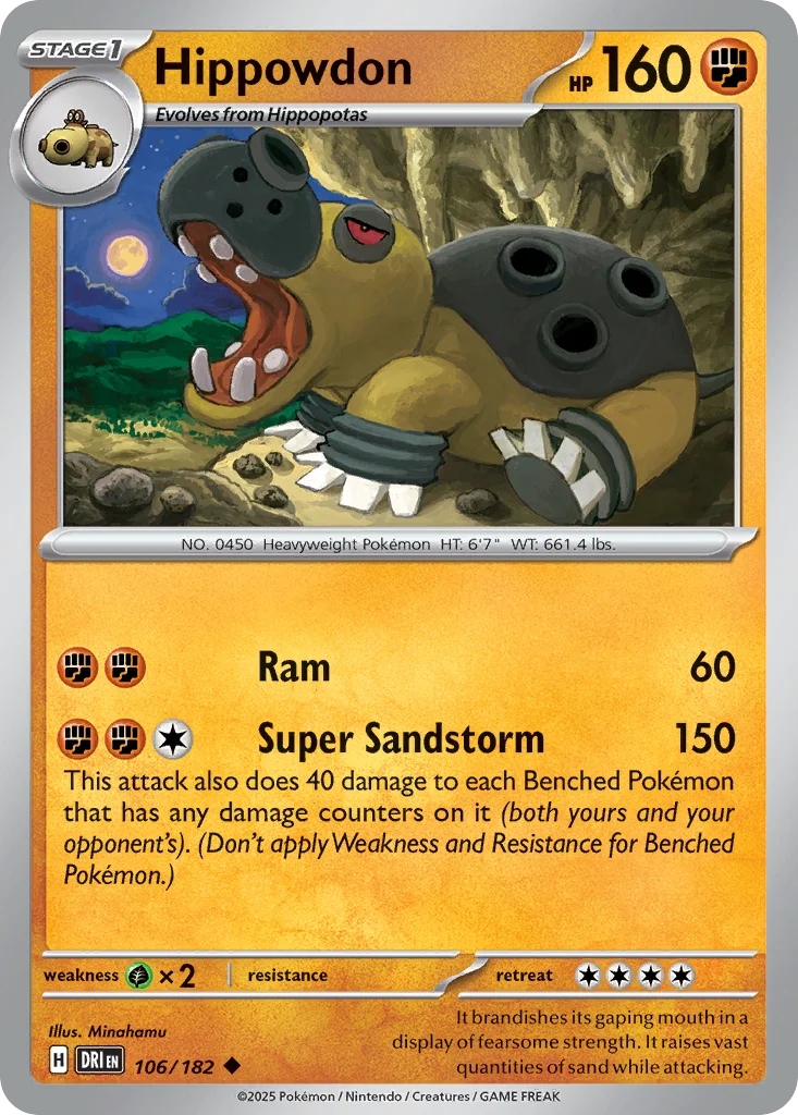Hippowdon Pokemon card