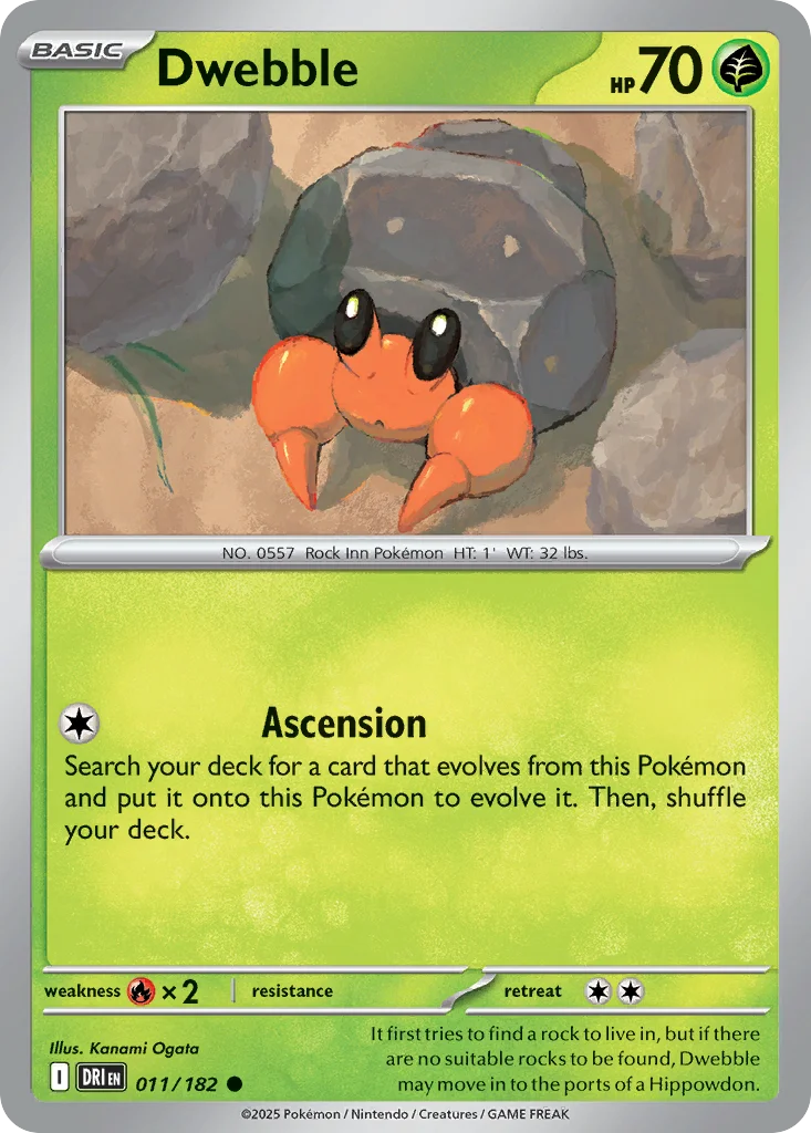 Dwebble Pokemon card