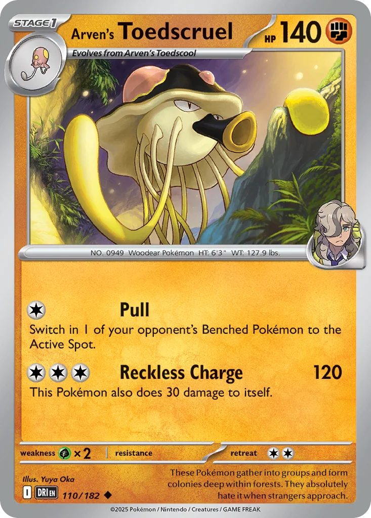 Arven's Toedscruel Pokemon card