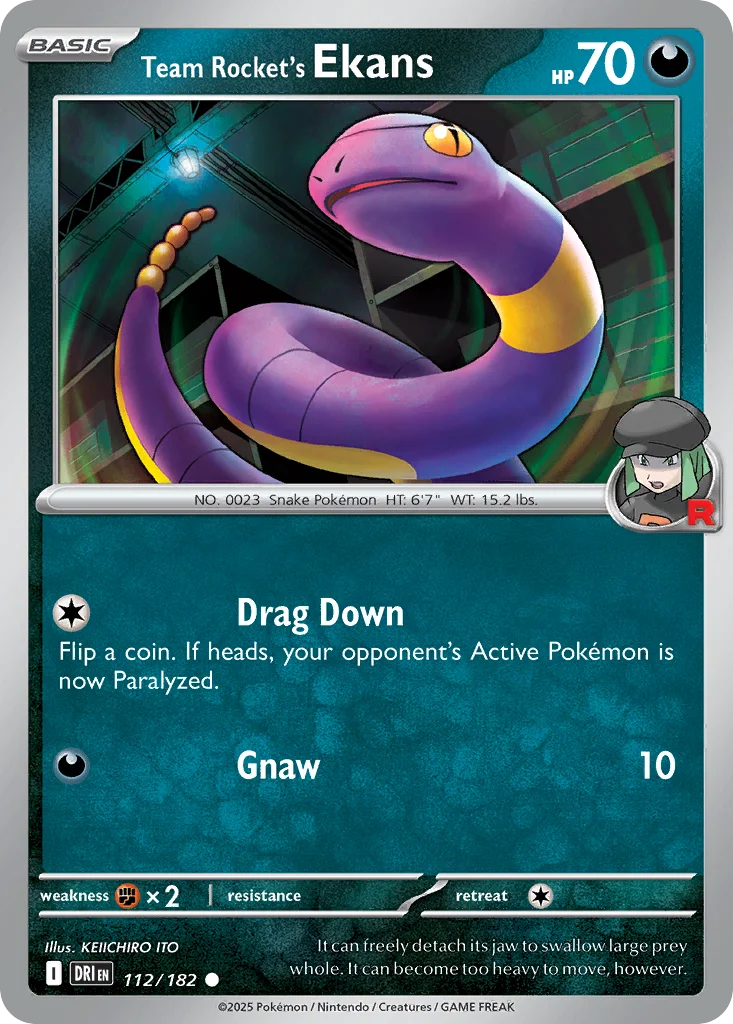 Team Rocket's Ekans Pokemon card
