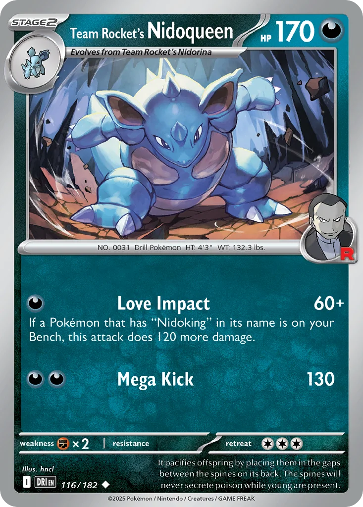 Team Rocket's Nidoqueen Pokemon card