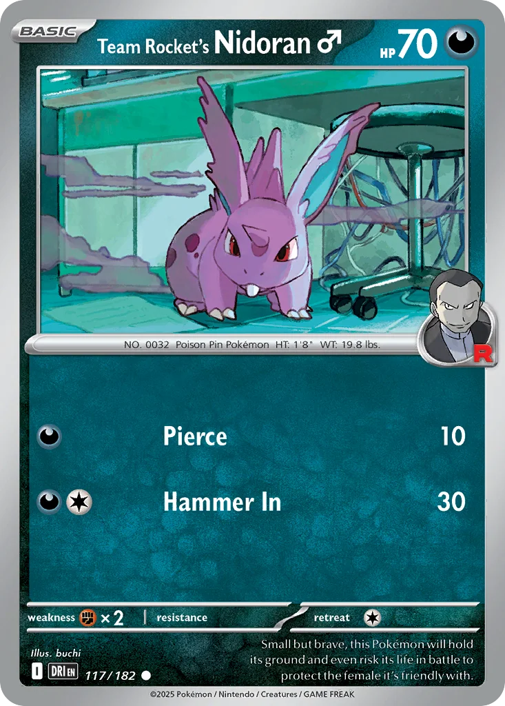 Team Rocket's Nidoran♂ Pokemon card