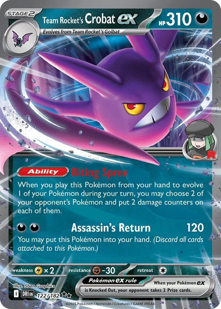 Team Rocket's Crobat ex Pokemon card