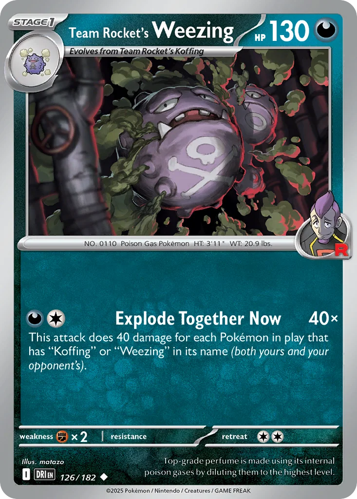 Team Rocket's Weezing Pokemon card