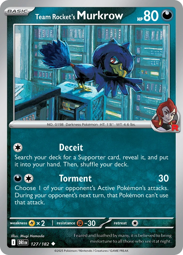 Team Rocket's Murkrow Pokemon card