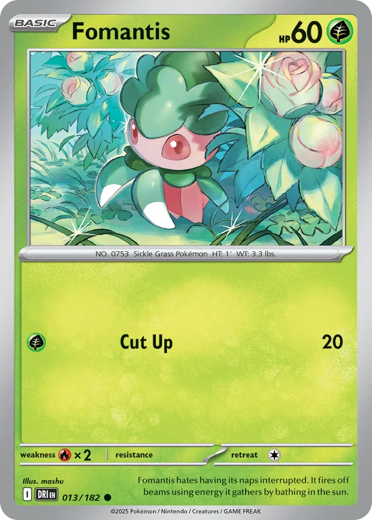 Fomantis Pokemon card