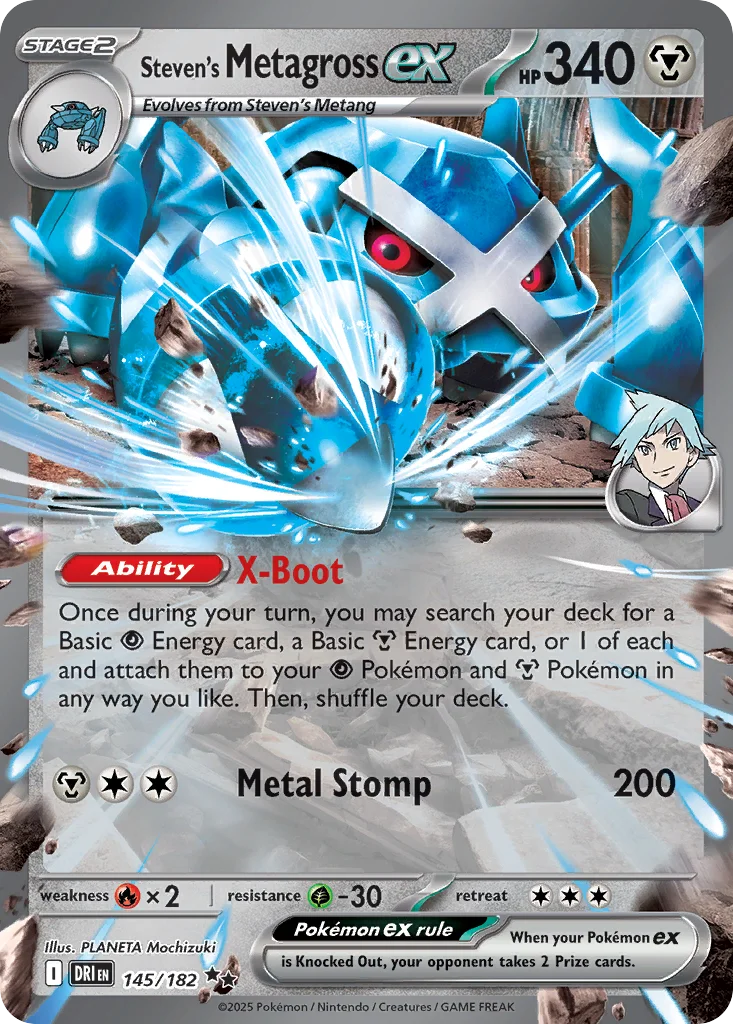 Steven's Metagross ex Pokemon card