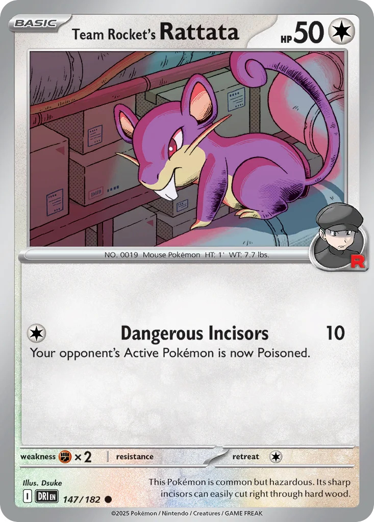 Team Rocket's Rattata Pokemon card