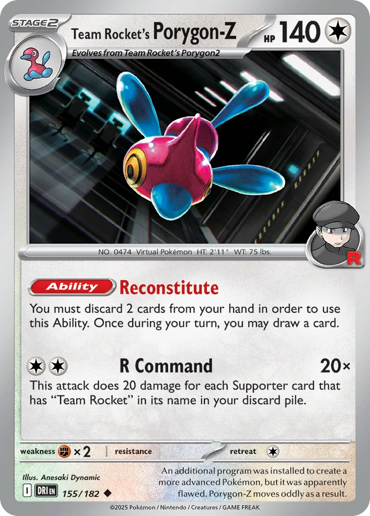 Team Rocket's Porygon-Z Pokemon card
