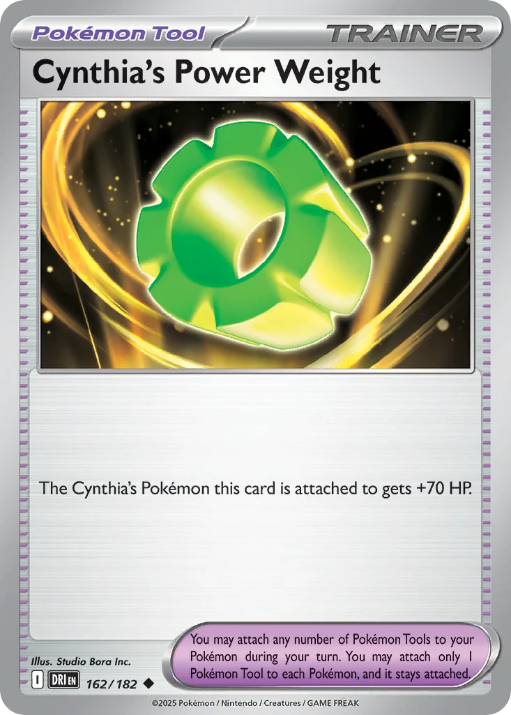 Cynthia's Power Weight Pokemon card