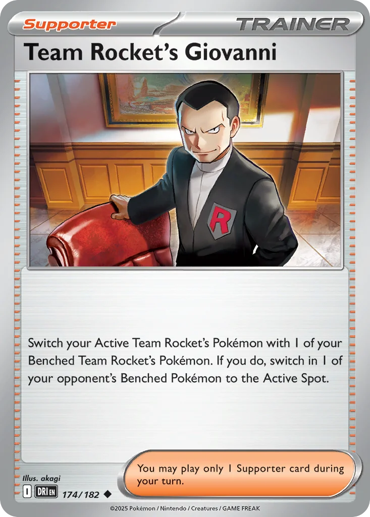 Team Rocket's Giovanni Pokemon card