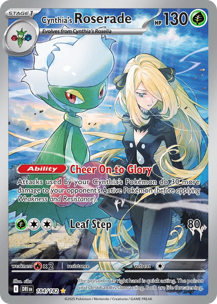 Cynthia's Roserade Pokemon card