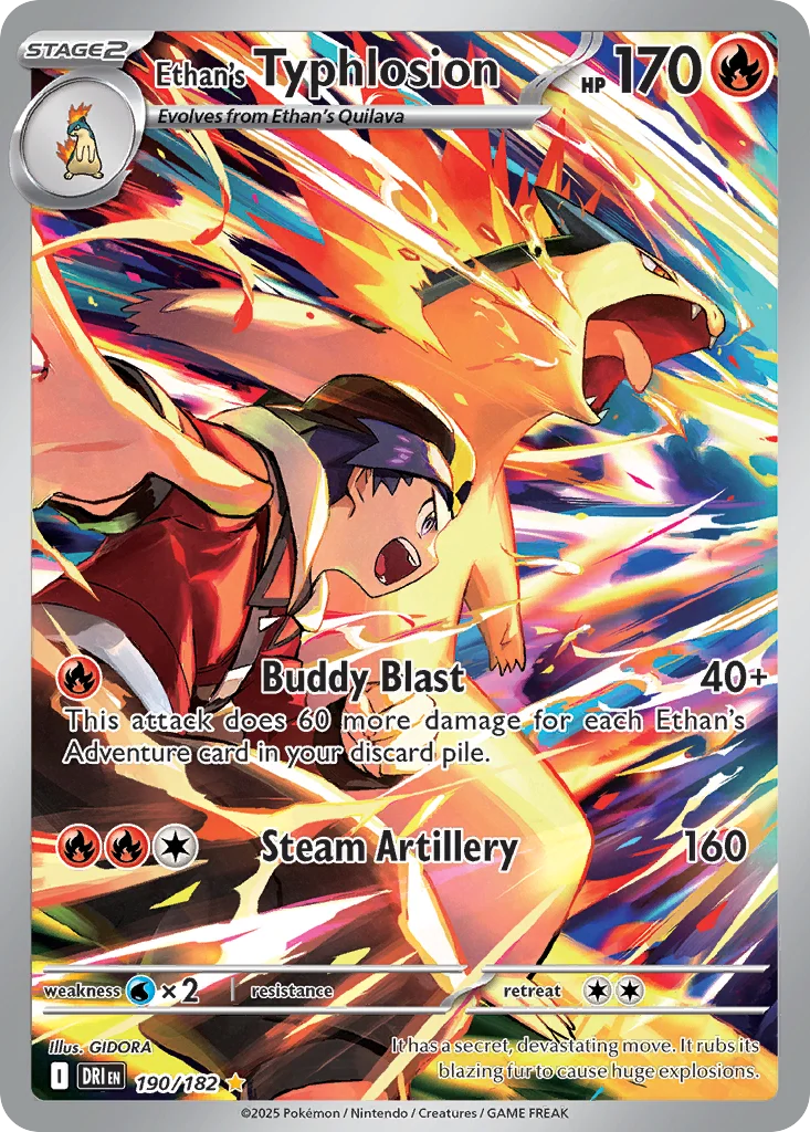 Ethan's Typhlosion Pokemon card