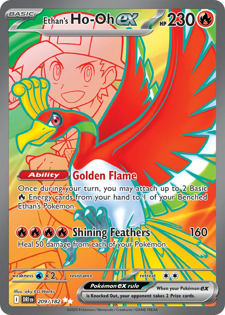 Ethan's Ho-Oh ex Pokemon card