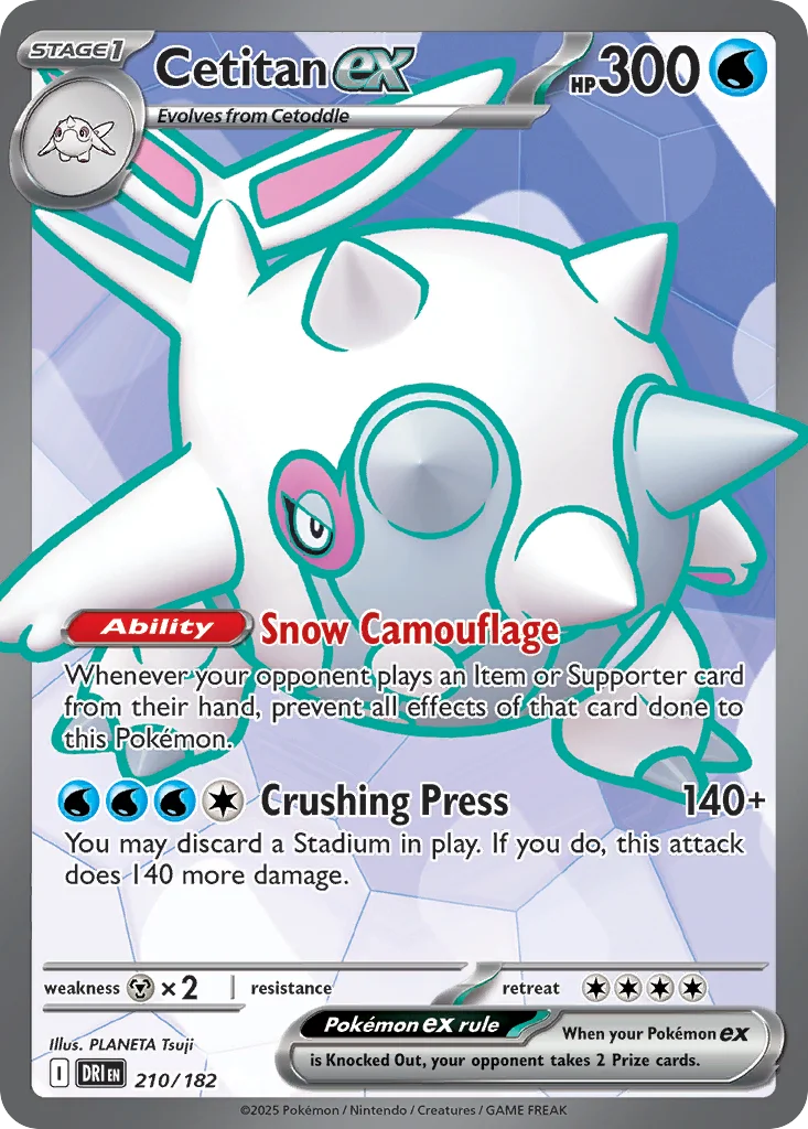 Cetitan ex Pokemon card