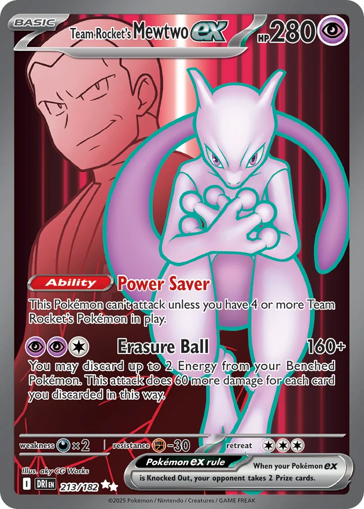 Team Rocket's Mewtwo ex Pokemon card