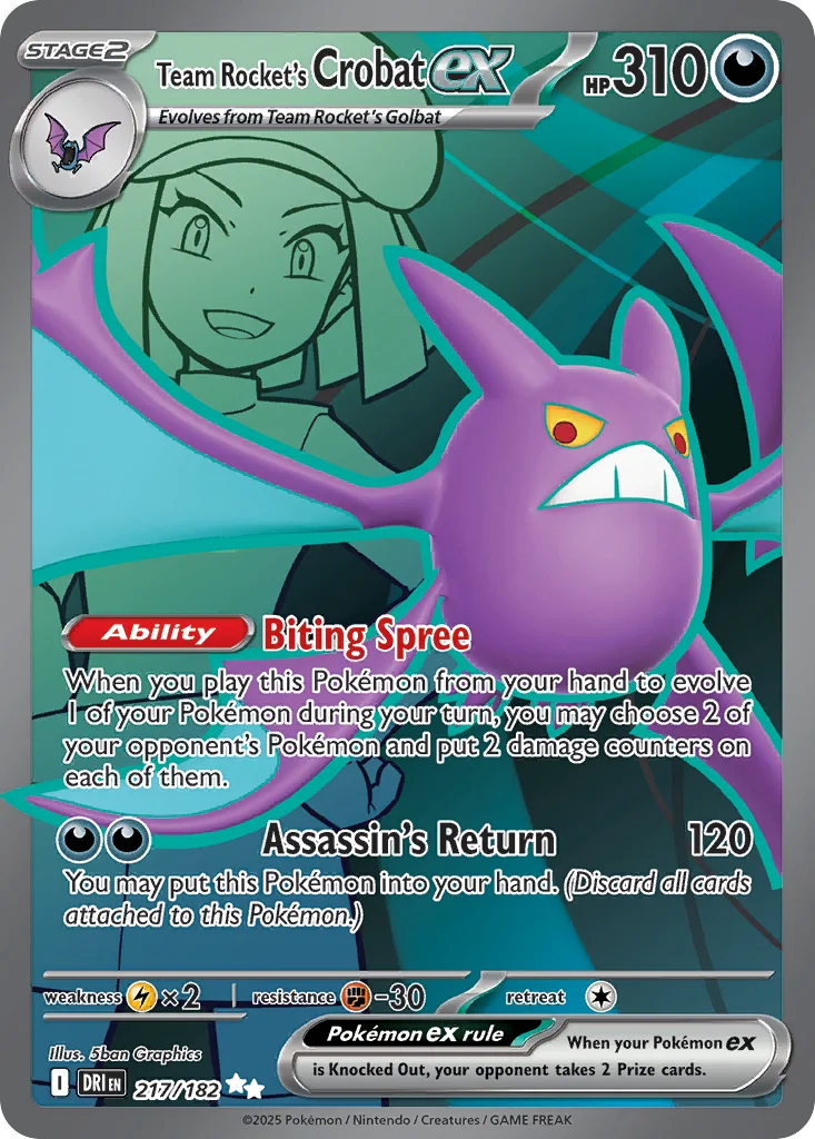 Team Rocket's Crobat ex Pokemon card