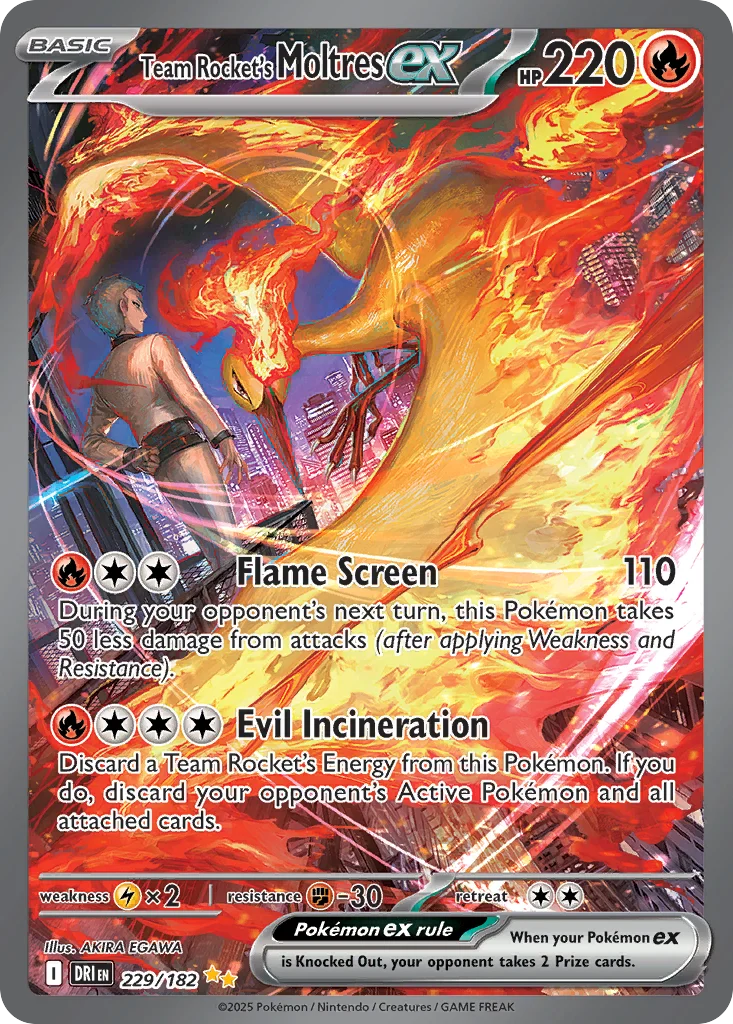 Team Rocket's Moltres ex Pokemon card