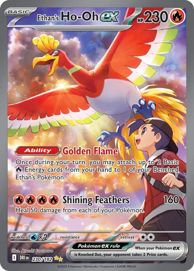 Ethan's Ho-Oh ex Pokemon card