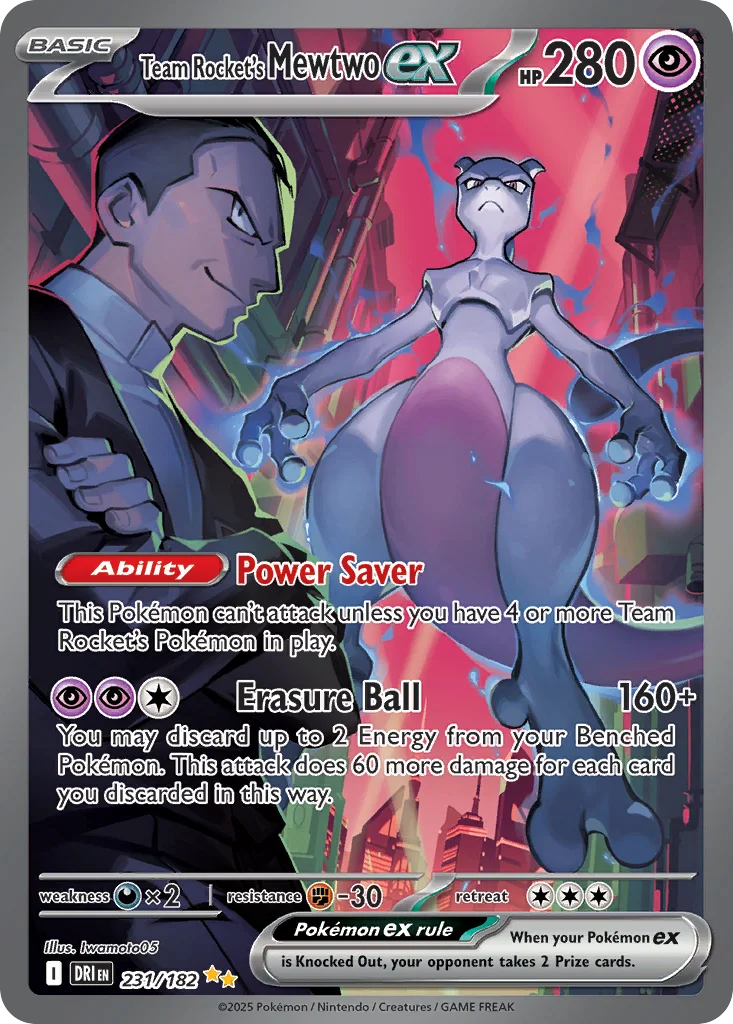Team Rocket's Mewtwo ex Pokemon card