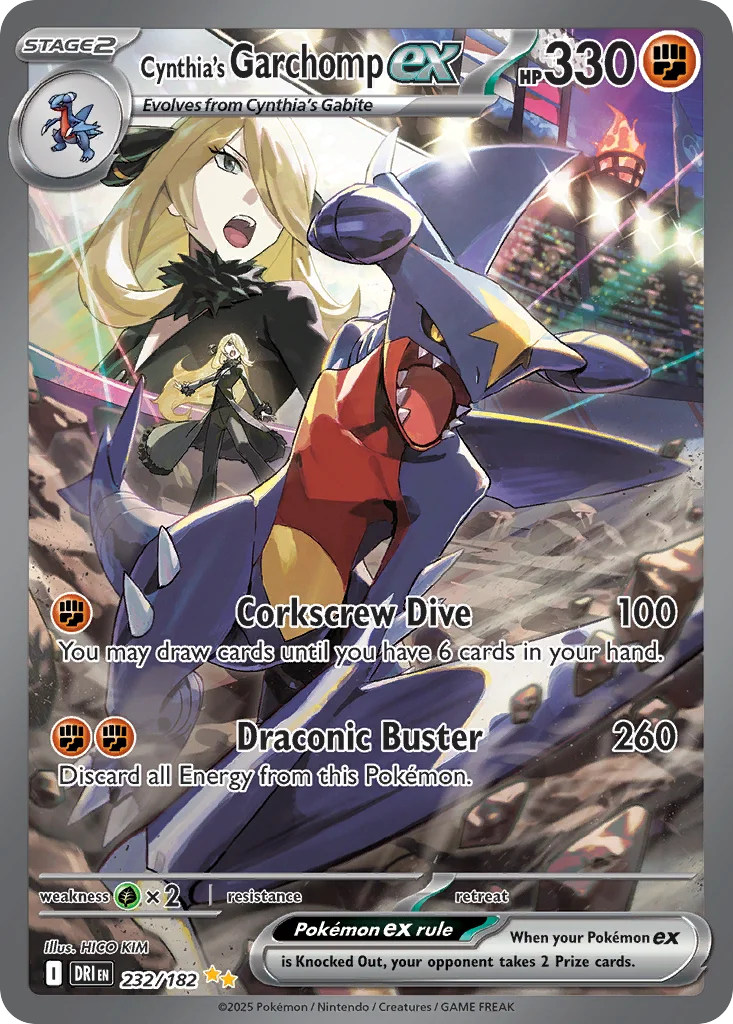 Cynthia's Garchomp ex Pokemon card