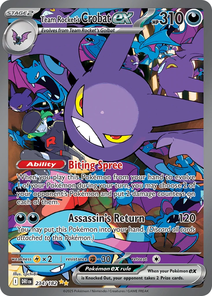 Team Rocket's Crobat ex Pokemon card