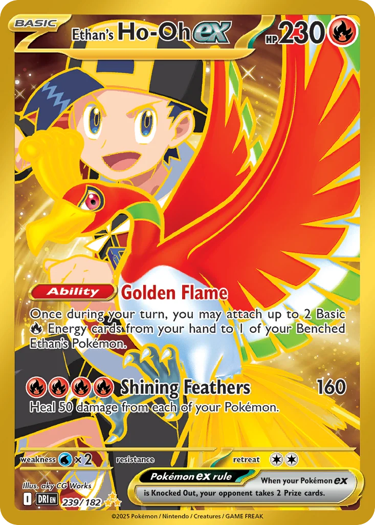 Ethan's Ho-Oh ex Pokemon card