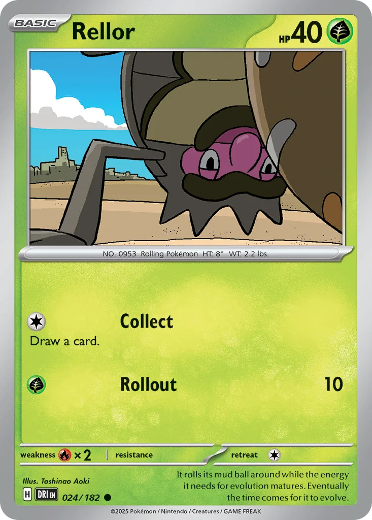Rellor Pokemon card