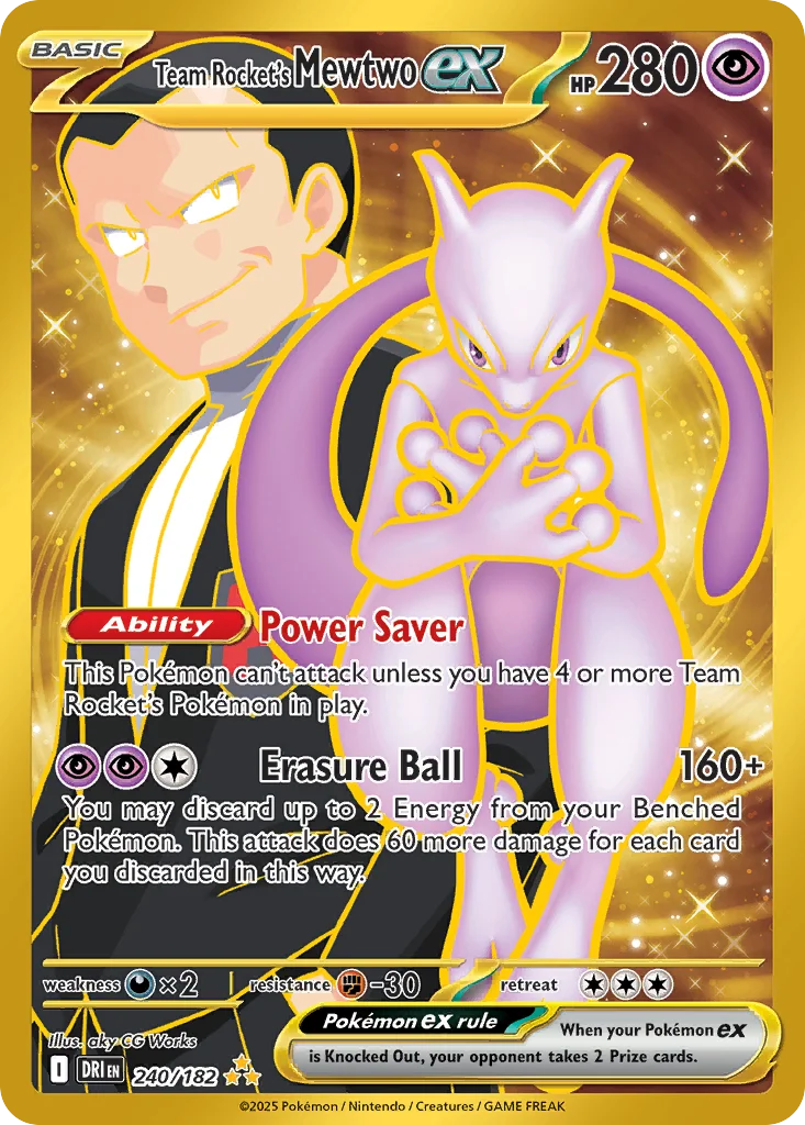 Team Rocket's Mewtwo ex Pokemon card