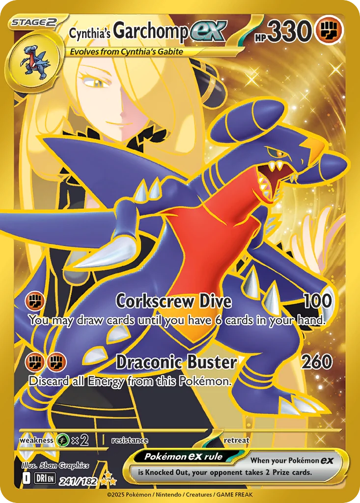 Cynthia's Garchomp ex Pokemon card