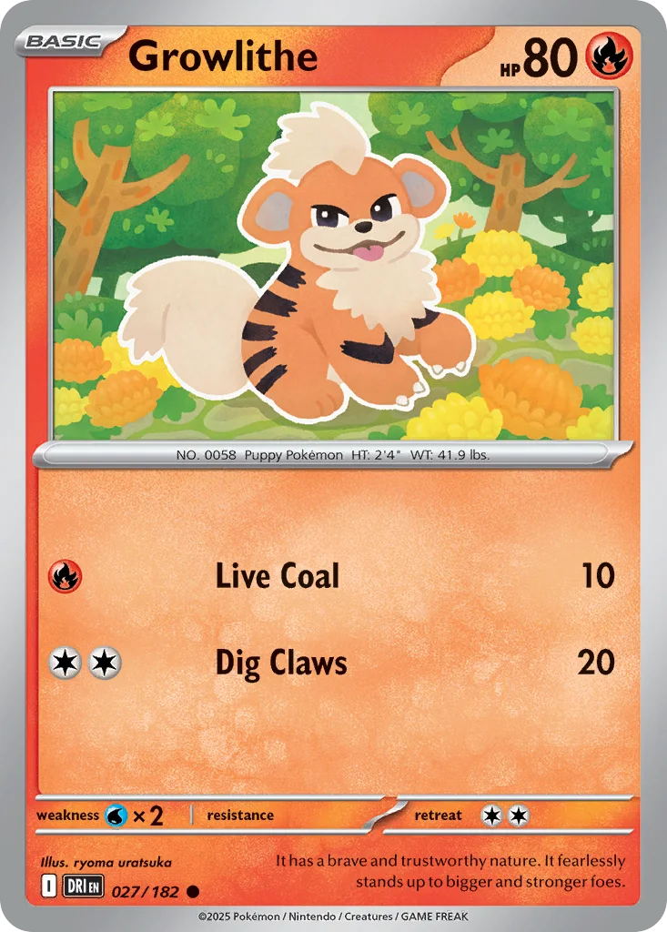 Growlithe Pokemon card