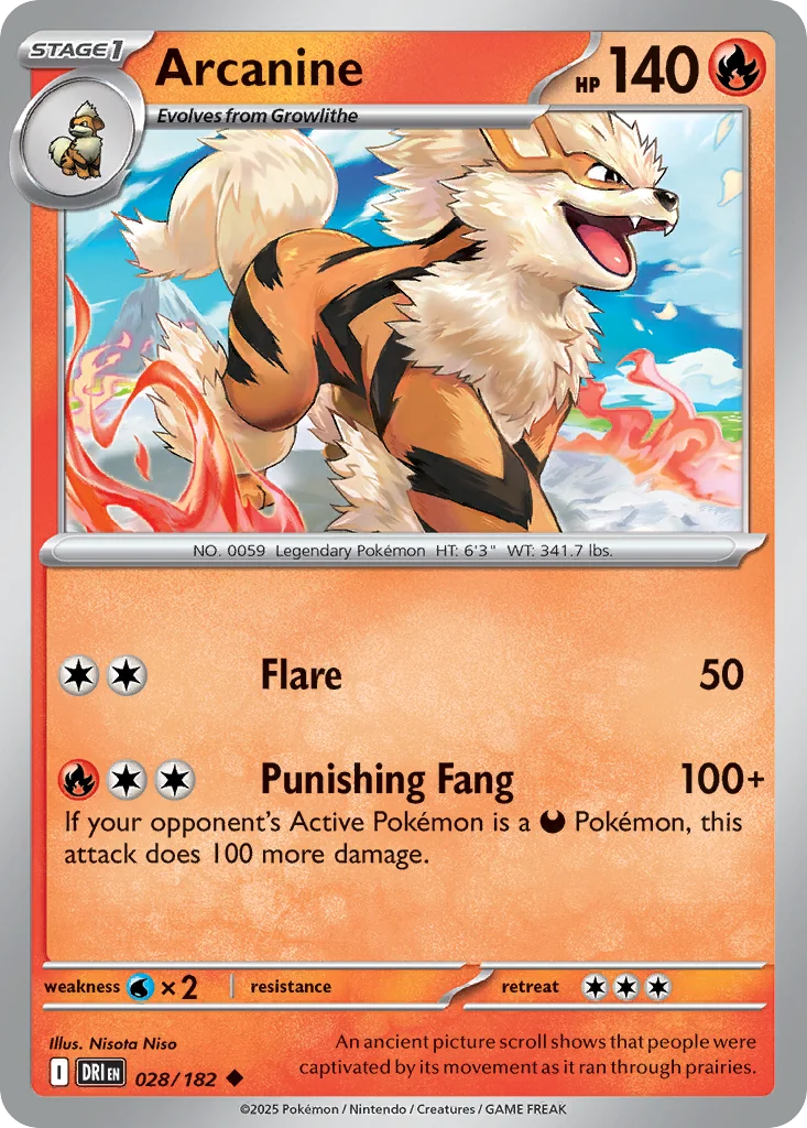 Arcanine Pokemon card