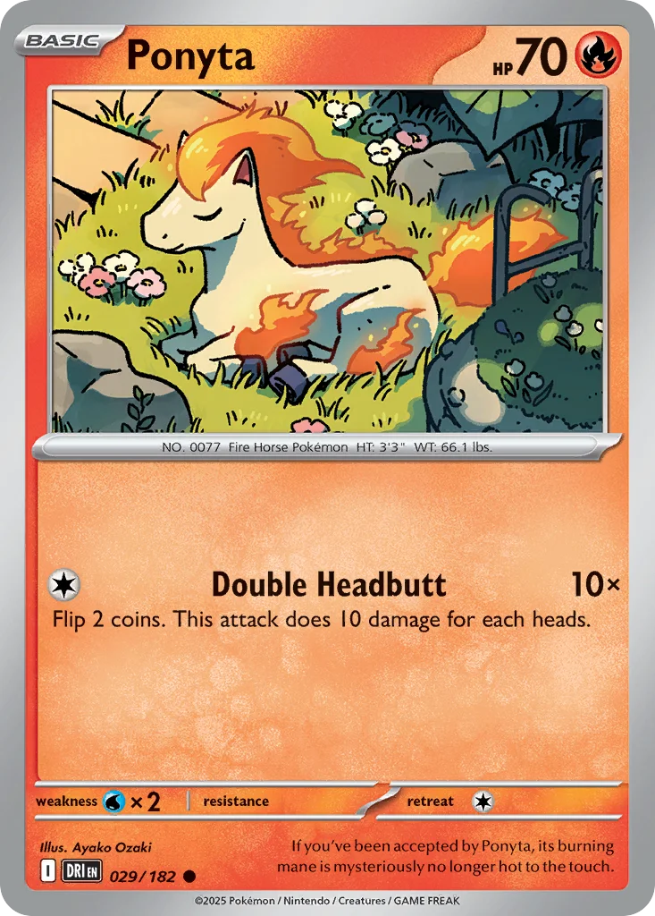 Ponyta Pokemon card