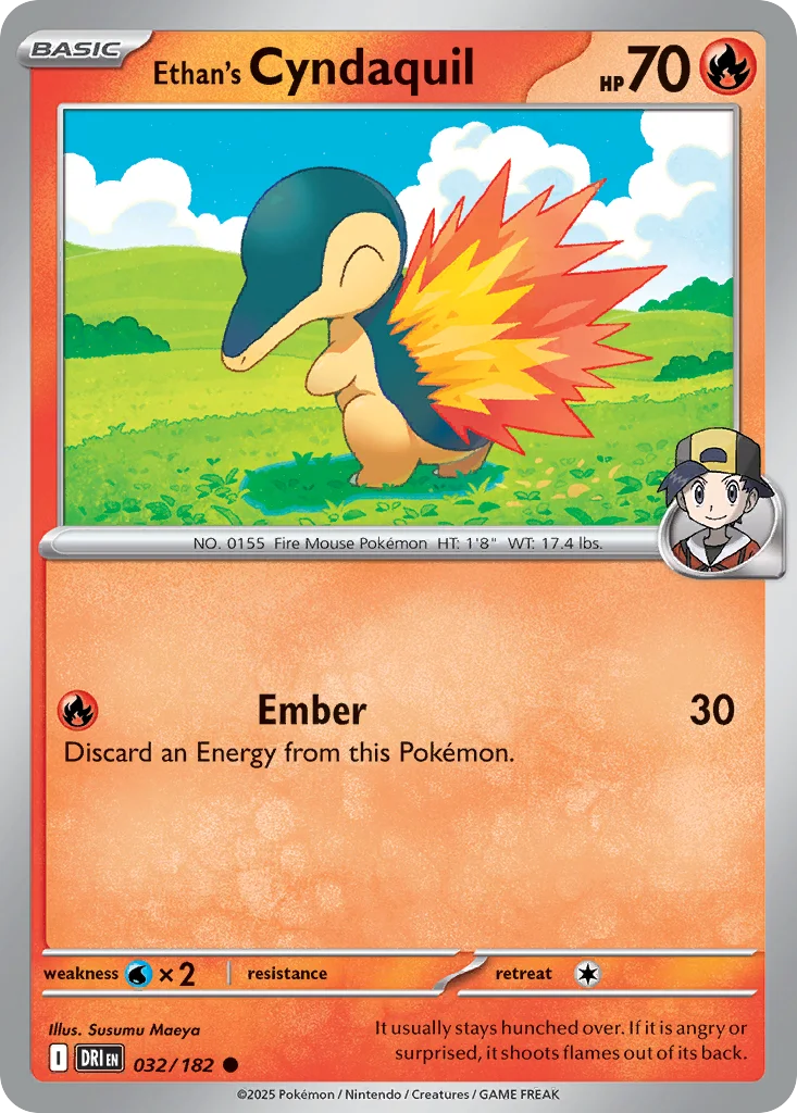 Ethan's Cyndaquil Pokemon card