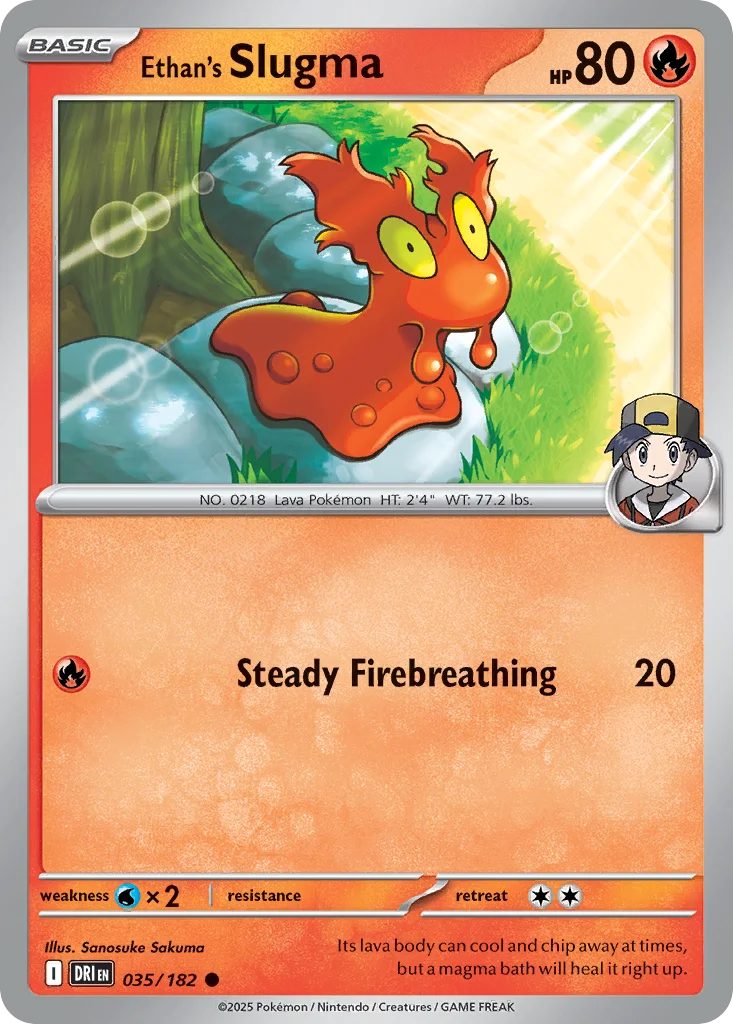 Ethan's Slugma Pokemon card