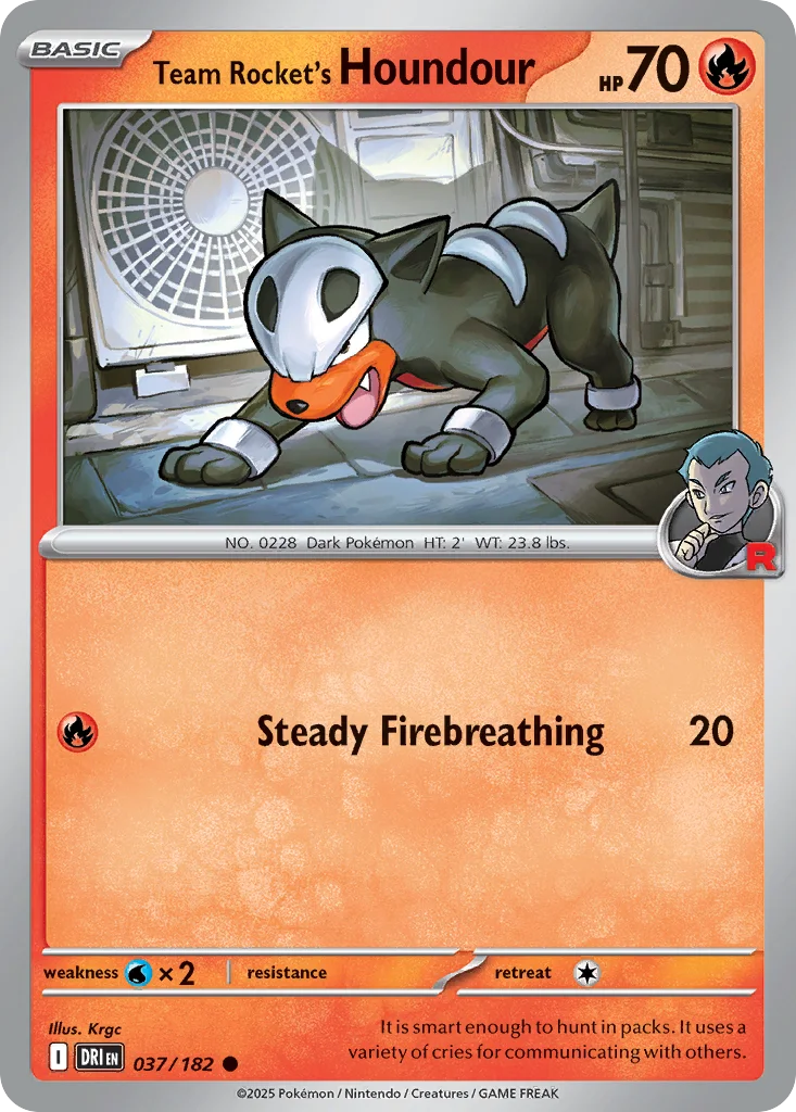 Team Rocket's Houndour Pokemon card