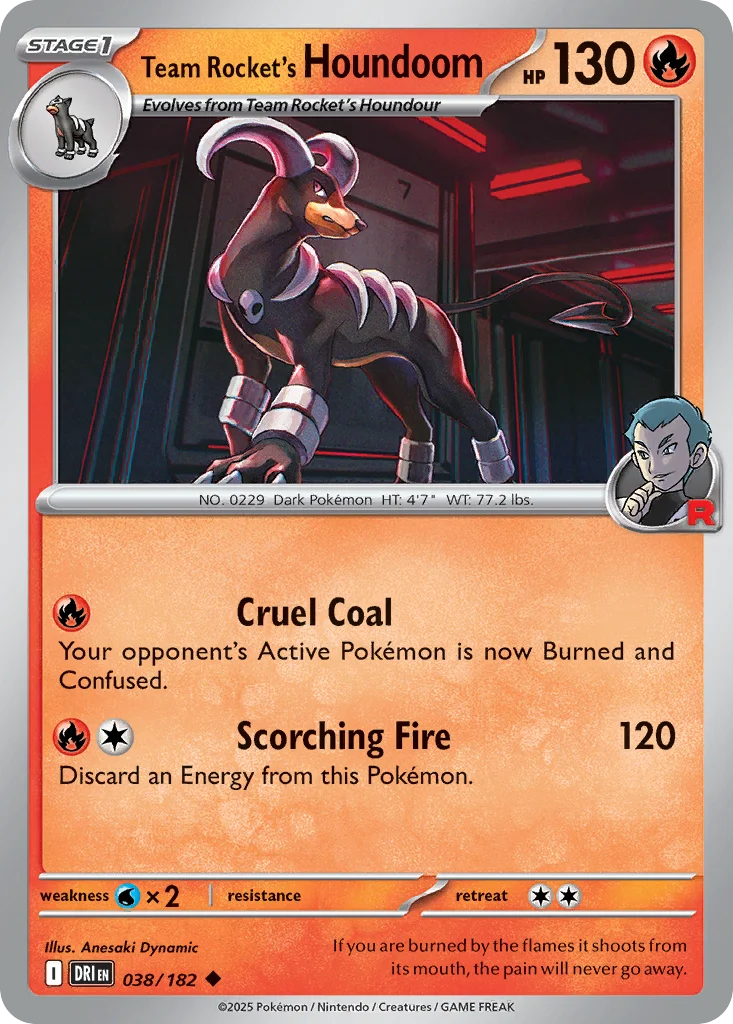 Team Rocket's Houndoom Pokemon card