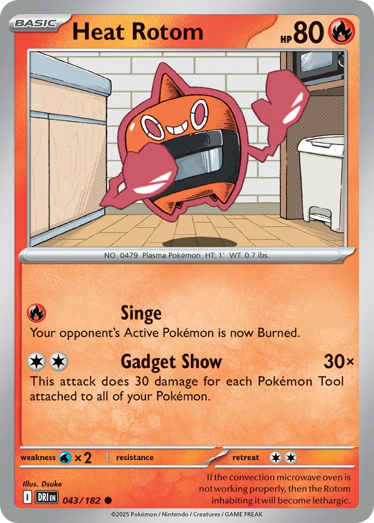Heat Rotom Pokemon card