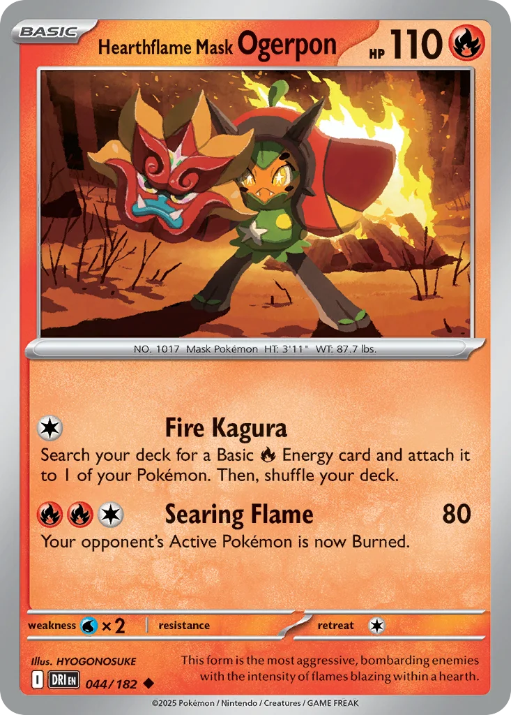 Hearthflame Mask Ogerpon Pokemon card