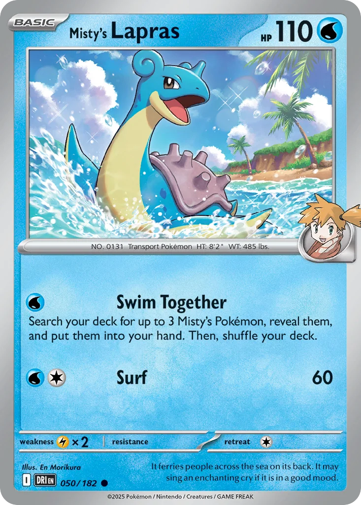 Misty's Lapras Pokemon card