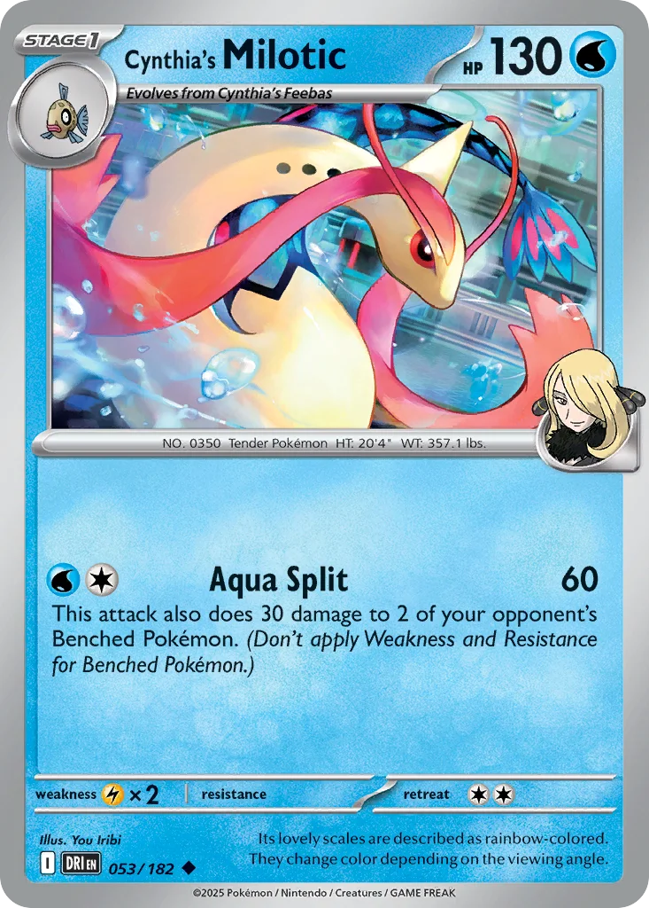 Cynthia's Milotic Pokemon card