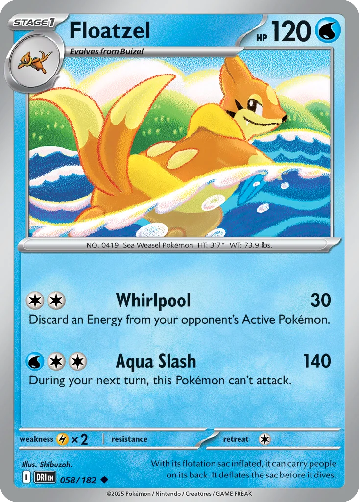 Floatzel Pokemon card