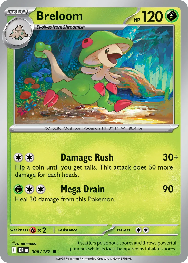 Breloom Pokemon card