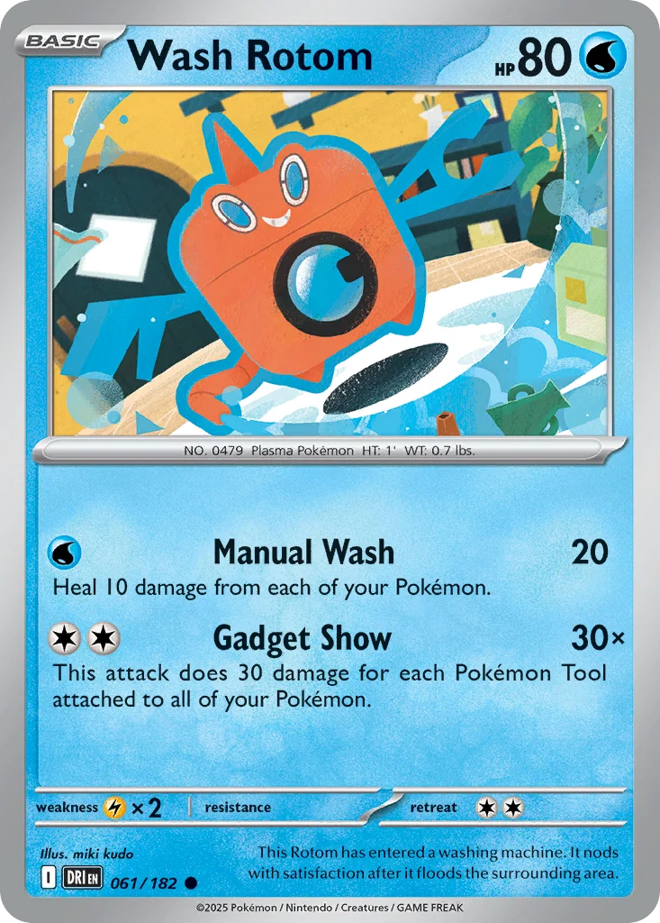 Wash Rotom Pokemon card