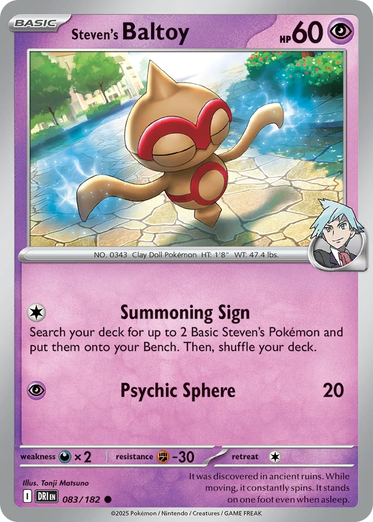 Steven's Baltoy Pokemon card